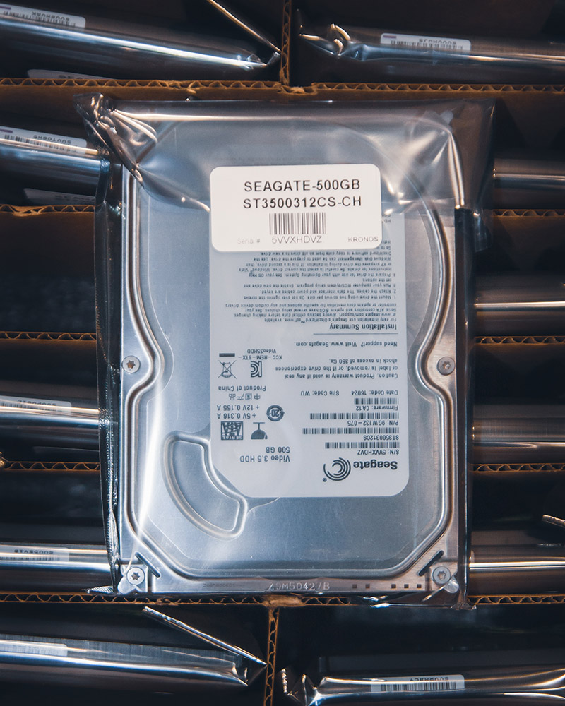Hard Drive Packaging - Adams Cable Equipment